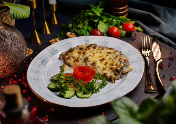 Куриная отбивная с грибами