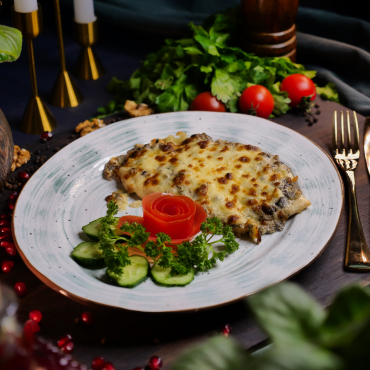 Куриная отбивная с грибами
